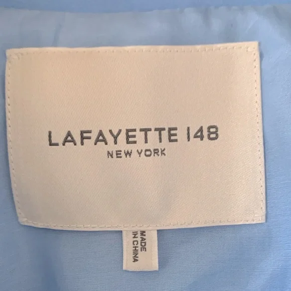 Lafayette 148 NY Silk Crepe De Chine Blazer